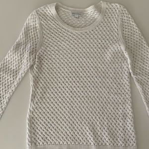 Banana Republic cotton crew pointelle sweater